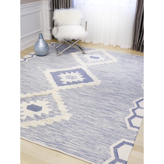 Pasargad Santa Fe Collection Cotton & Wool Area Rug- 9' 0" X 12' 0"