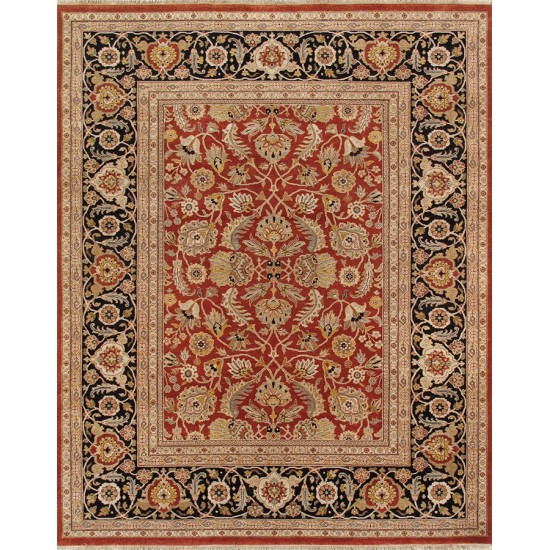 Pasargad Home Sultanabad Hand-Knotted Lamb's Wool Area Rug- 8' 0" X 9' 11"