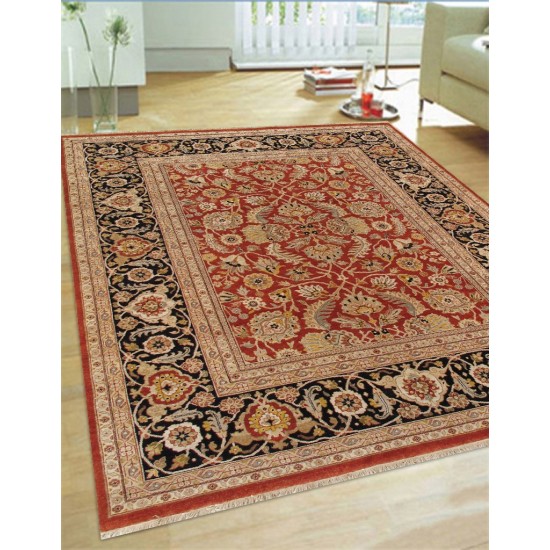 Pasargad Home Sultanabad Hand-Knotted Lamb's Wool Area Rug- 8' 0" X 9' 11"