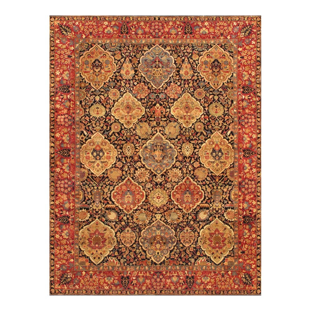 Pasargad Home Kerman Hand-Knotted Lamb's Wool Area Rug- 11' 11" X 18' 0"