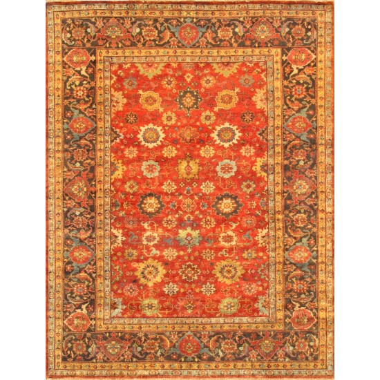 Pasargad Home Mahal Collection Hand-Knotted Wool Area Rug 9'9" x 10'0"