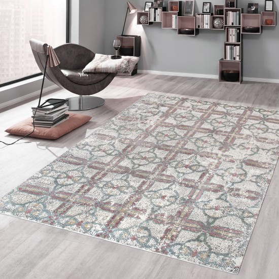 Pasargad Home Modern Gemstone Hand-Knotted Silk & Wool Area Rug- 8' 0" X 9' 10"