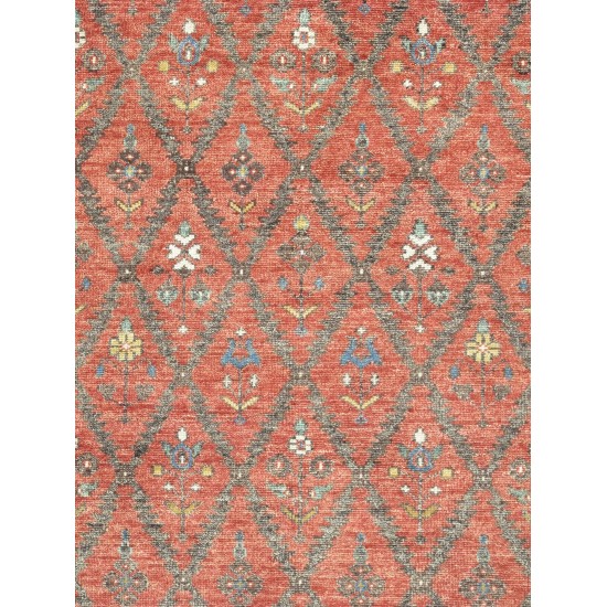 Pasargad Home Nomad Collection Hand-Knotted Wool Area Rug- 7' 9" X 9' 10"