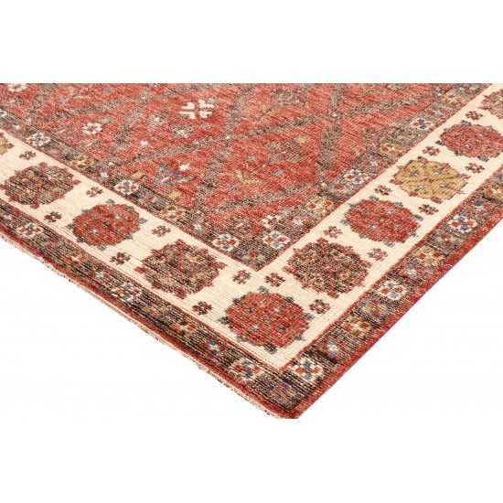 Pasargad Home Nomad Collection Hand-Knotted Wool Area Rug- 7' 9" X 9' 10"