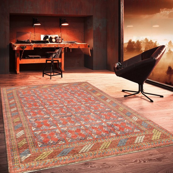 Pasargad Nomad Collection Hand-Knotted Wool Area Rug- 7' 9" X 9' 9"