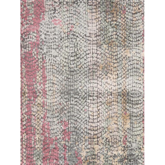 Pasargad Home Modern Gemstone Hand-Knotted Silk & Wool Area Rug- 8' 0" X 10' 0"