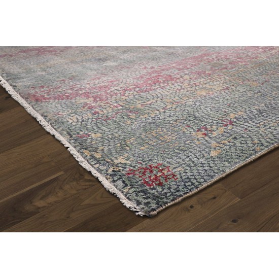 Pasargad Home Modern Hand-Knotted Bamboo Silk & Wool Area Rug- 10' 1" X 13'10"