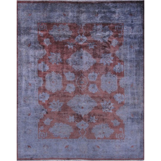 Pasargad Home Overdye Hand-Knotted Lamb's Wool Area Rug- 8' 1" X 10' 0"