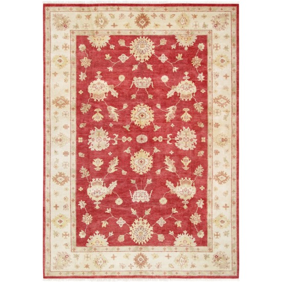 Pasargad Home Oushak Hand-Knotted Lamb's Wool Area Rug- 9' 10" X 13' 11"