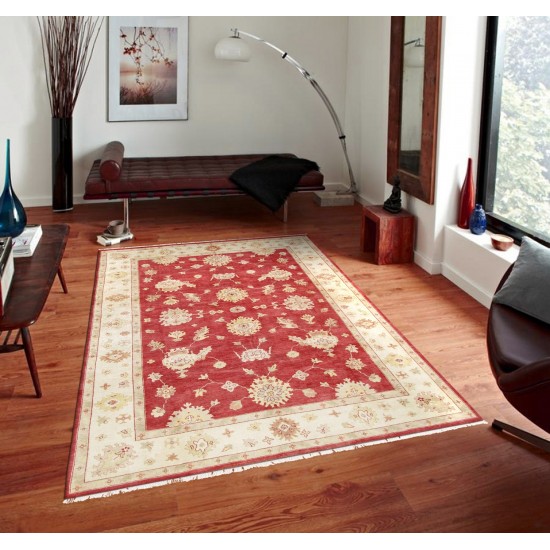 Pasargad Home Oushak Hand-Knotted Lamb's Wool Area Rug- 9' 10" X 13' 11"