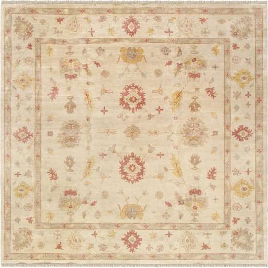 Pasargad Home Oushak Hand-Knotted Lamb's Wool Area Rug- 13' 10" X 13' 11"