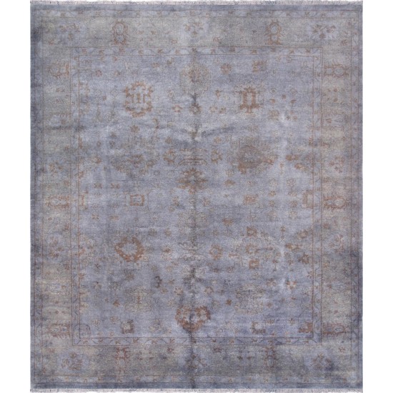 Pasargad Home Overdye Hand-Knotted Lamb's Wool Area Rug- 7' 10" X 9' 4"