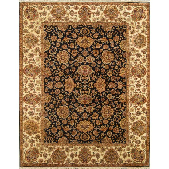 Pasargad Home Agra Collection Hand-Knotted Lamb's Wool Area Rug- 8' 0" X 10' 1"