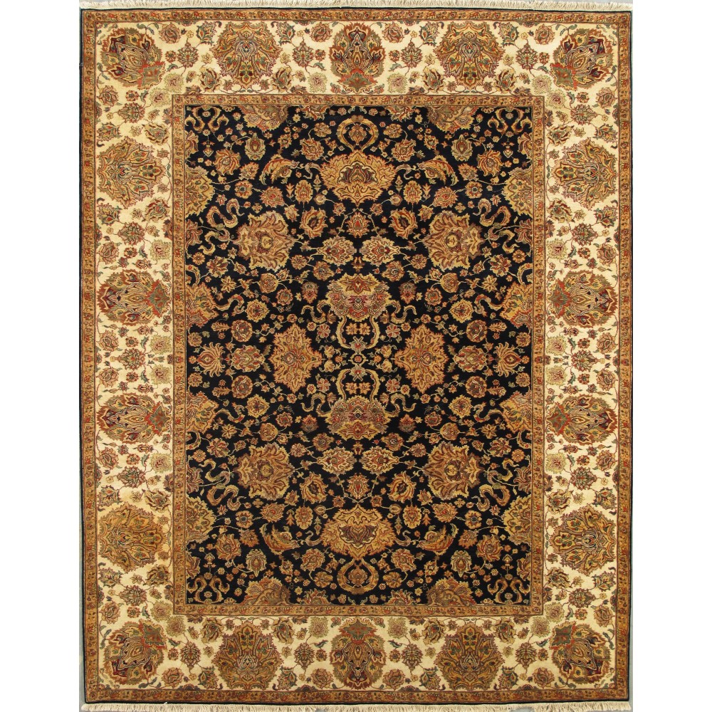 Pasargad Home Agra Collection Hand-Knotted Lamb's Wool Area Rug- 9' 0" X 12' 2" Pasargad Home Agra Collection Hand-Knotted Lamb's Wool Area Rug- 9' 0" X 12' 2"