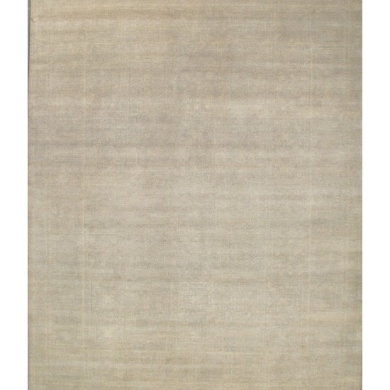 Pasargad Home Transitiona Hand-Knotted Lamb's Wool Area Rug- 8' 1" X 10' 1"