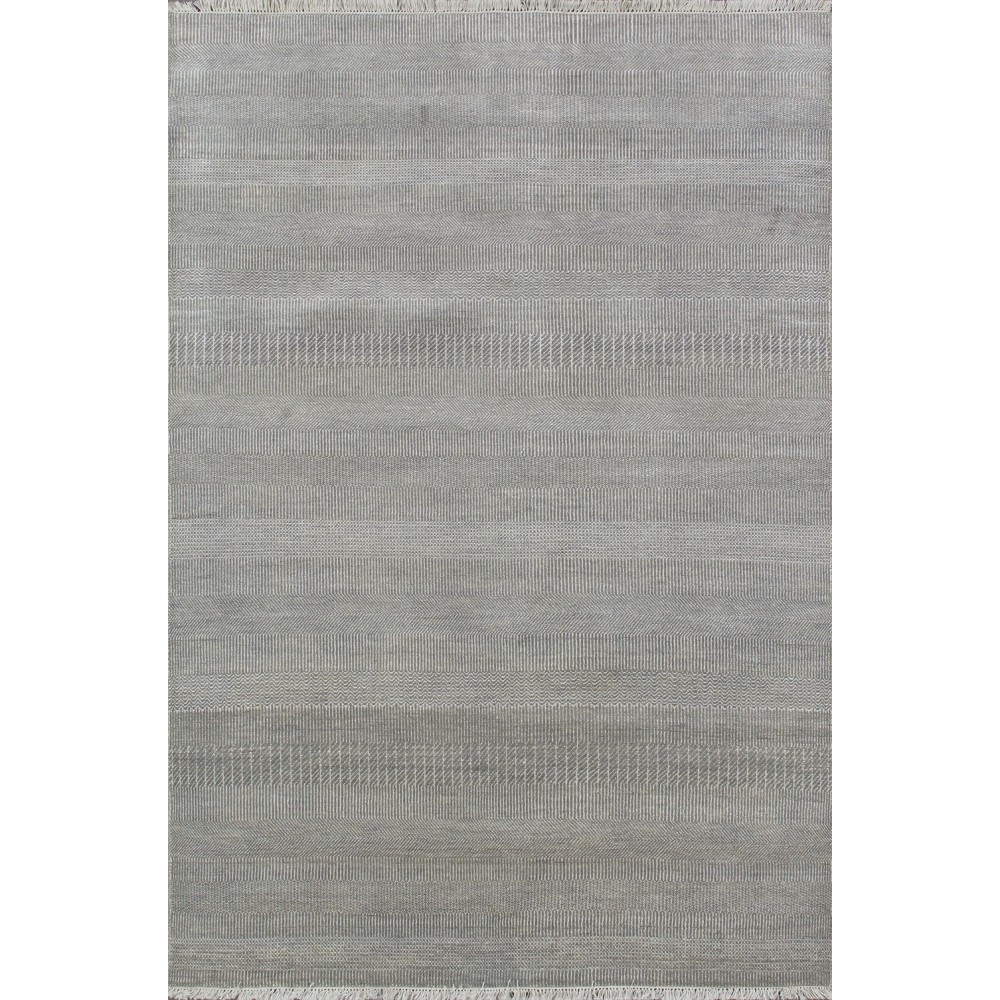 Pasargad Home Transitional Hand-Knotted Silk & Wool Area Rug- 5' 6" X 8' 0"