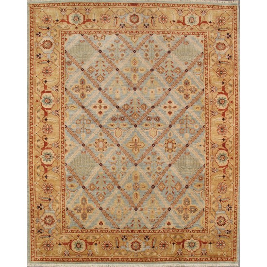 Pasargad Home Bakhshayesh Hand-Knotted Lamb's Wool Area Rug- 9' 11" X 13' 11"