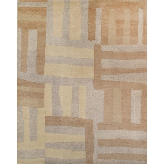 Pasargad Home Tibetan Hand-Knotted Lamb's Wool Area Rug- 8' 0" X 10' 0"