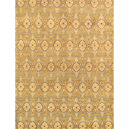 Pasargad Home Ikat Collection Hand-Knotted Lamb's Wool Area Rug- 5' 2" X 7' 11"