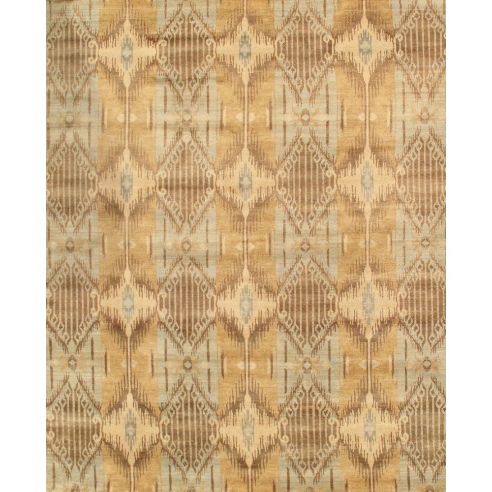 Pasargad Home Ikat Collection Hand-Knotted Lamb's Wool Area Rug- 9' 4" X 12' 0"