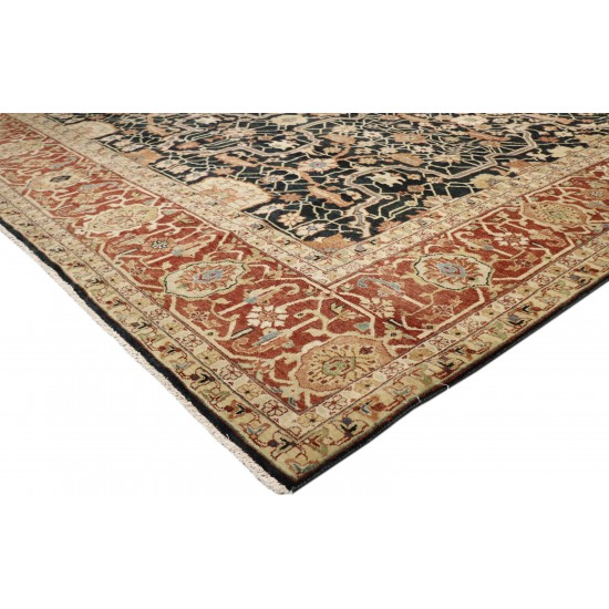 Pasargad Home Turkish Ferehan Hand-Knotted Lamb's Wool Area Rug- 9' 1" X 12' 2"