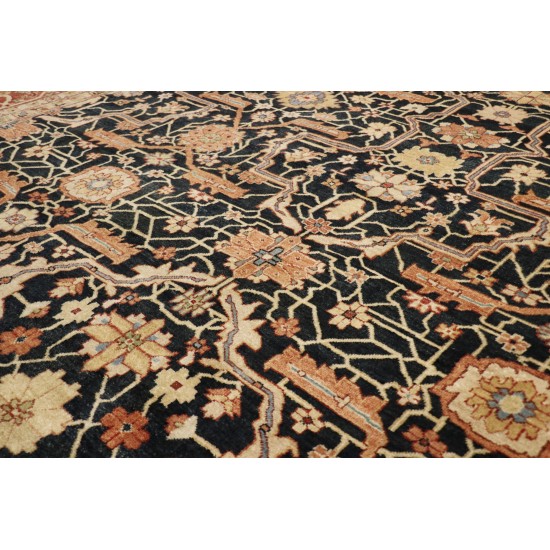 Pasargad Home Turkish Ferehan Hand-Knotted Lamb's Wool Area Rug- 9' 1" X 12' 2"