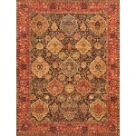 Pasargad Home Kerman Collection Hand-Knotted Wool Area Rug- 6' 1" X 9' 0"