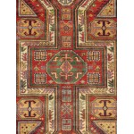 Pasargad Home Kazak Collection Hand-Knotted Wool Area Rug- 5' 2" X 8' 0"