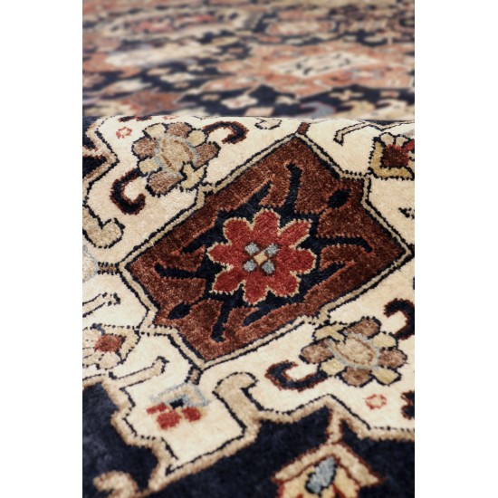 Pasargad Home Karabakh Collection Hand-Knotted Wool Area Rug- 7' 9" X 10' 3"