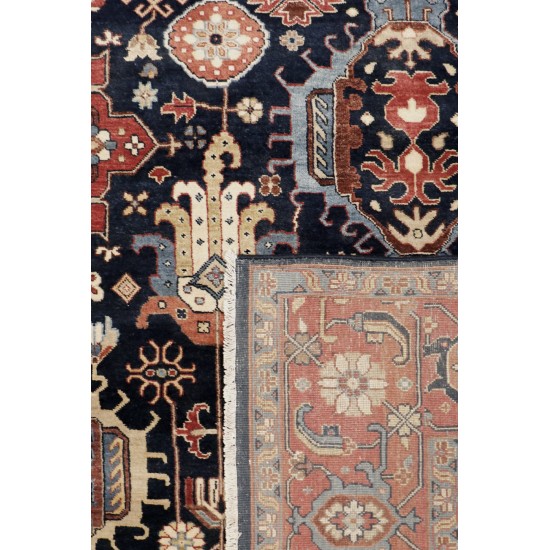 Pasargad Home Karabakh Collection Hand-Knotted Wool Area Rug- 7' 9" X 10' 3"