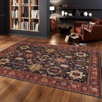 Pasargad Home Karabakh Collection Hand-Knotted Wool Area Rug- 7' 9" X 10' 3"