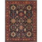 Pasargad Home Karabakh Collection Hand-Knotted Wool Area Rug- 9' 0" X 12' 3"