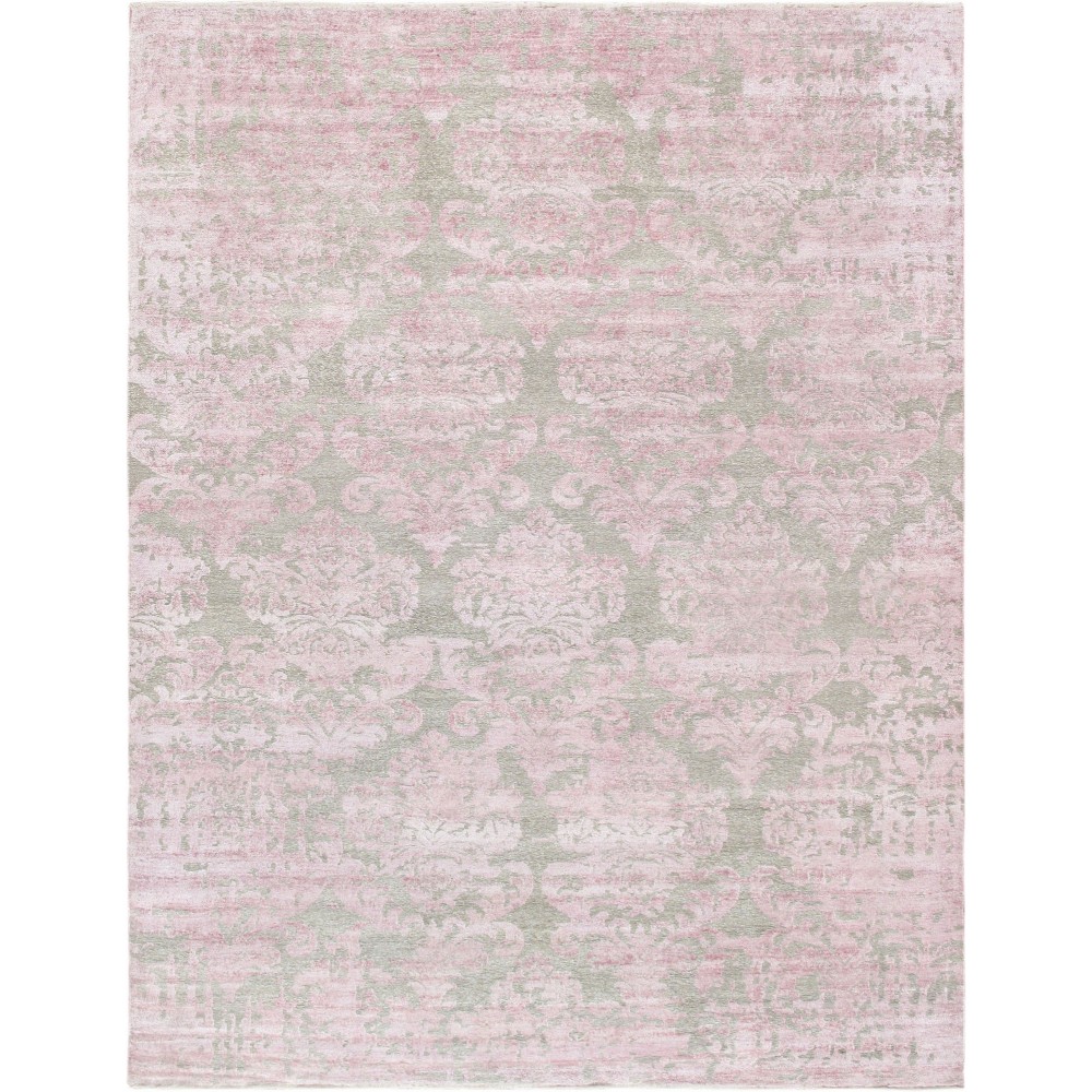 Pasargad Home Transitional Hand-Knotted Silk Area Rug- 8' 10" X 11' 9"