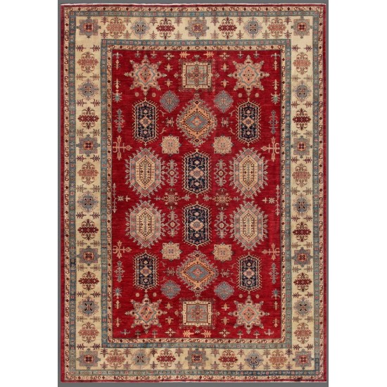 Pasargad Home Kazak Collection Hand-Knotted Lamb's Wool Area Rug- 9' 9" X 13' 3"