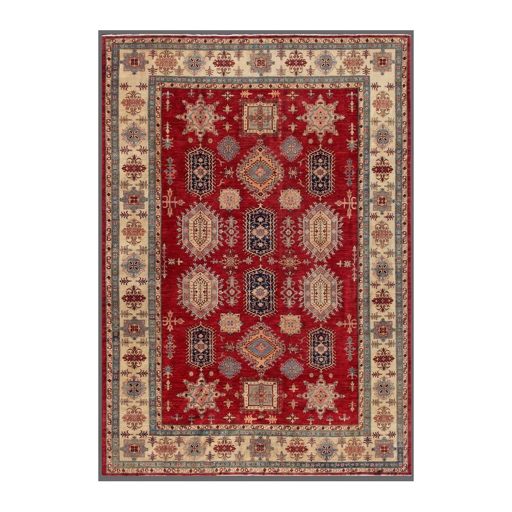 Pasargad Home Kazak Collection Hand-Knotted Lamb's Wool Area Rug- 9' 9" X 13' 3" Pasargad Home Kazak Collection Hand-Knotted Lamb's Wool Area Rug- 9' 9" X 13' 3"