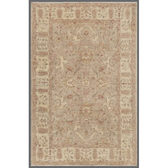 Pasargad Home Ferehan Hand-Knotted Lamb's Wool Area Rug- 6' 1" X 9' 1"