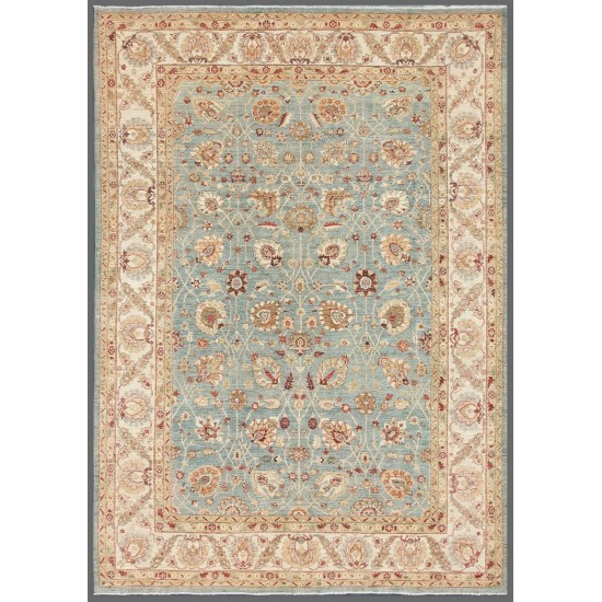 Pasargad Home Ferehan Hand-Knotted Lamb's Wool Area Rug- 9' 7" X 13' 11"