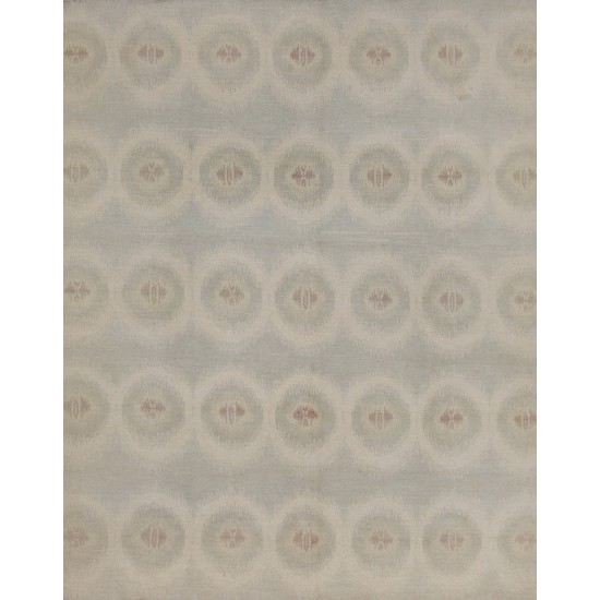 Pasargad Home Ikat Collection Hand-Knotted Lamb's Wool Area Rug- 8' 0" X 9' 11"