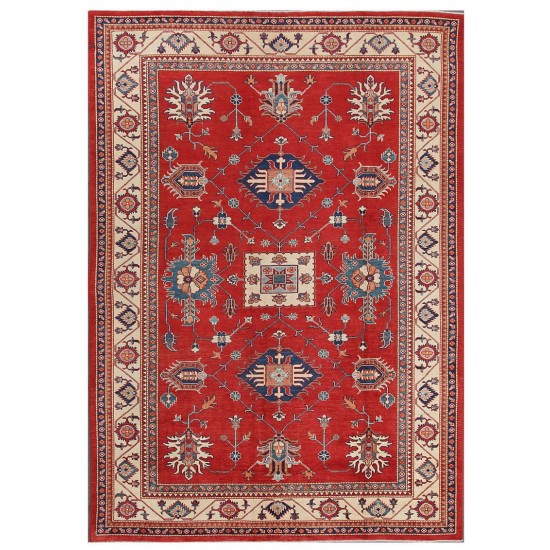 Pasargad Home Kazak Collection Hand-Knotted Lamb's Wool Area Rug- 8' 3" X 11' 9"