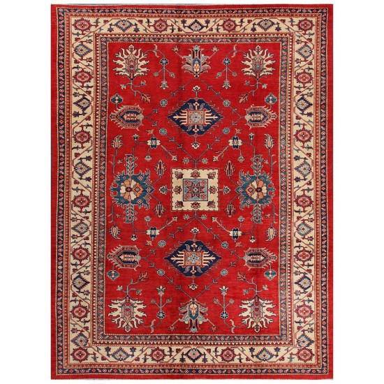 Pasargad Home Kazak Collection Hand-Knotted Lamb's Wool Area Rug- 8' 4" X 11' 2"