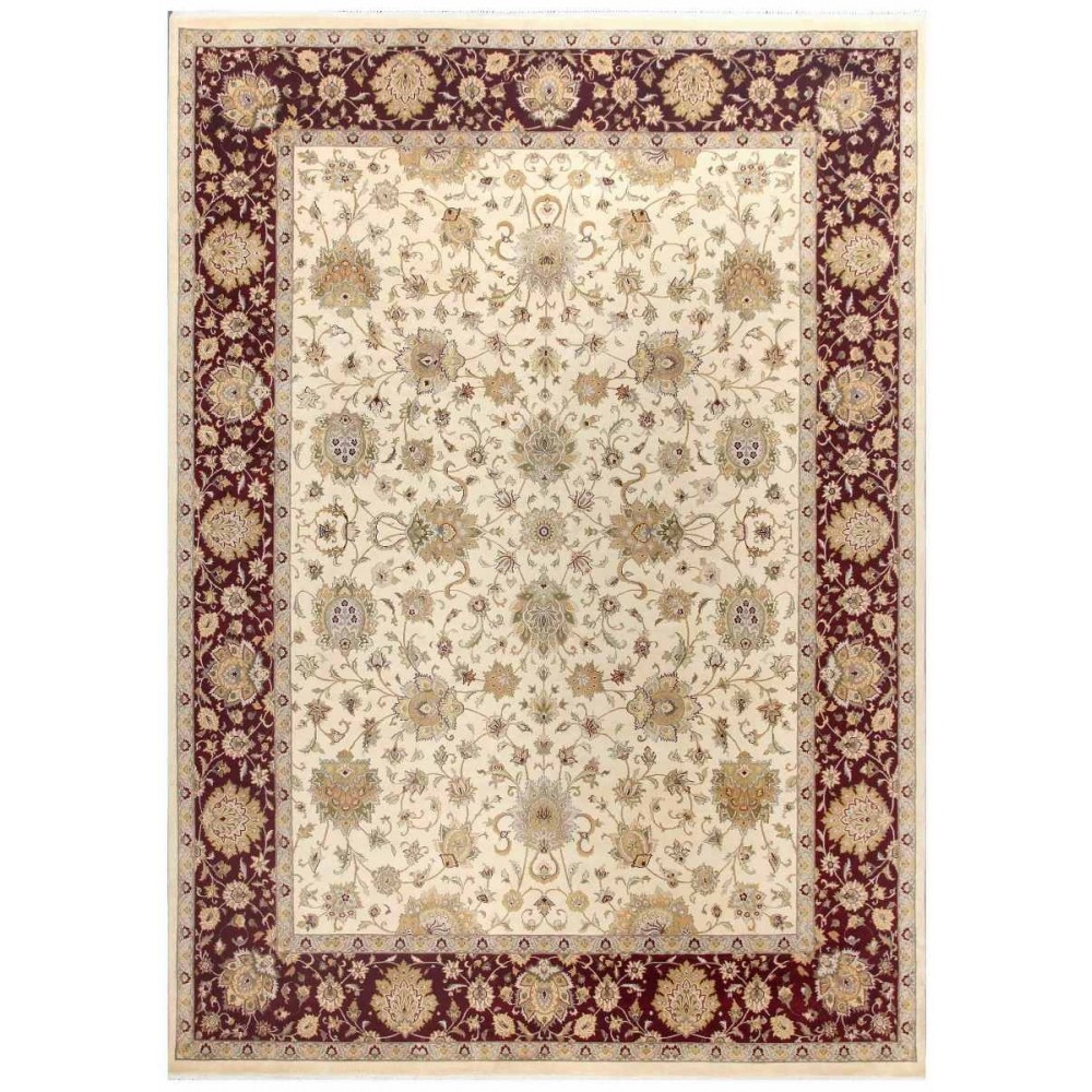 Pasargad Home Tabriz Hand-Knotted Lamb's Wool Area Rug- 9' 1" X 12' 8"