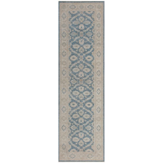 Pasargad Home Ferehan Hand-Knotted Lamb's Wool Runner- 2' 8" X 9' 3"42570