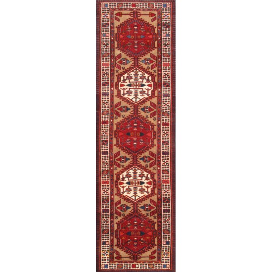 Pasargad Home Serab Collection Lamb's Wool Runner- 3' 2" X 10'11"