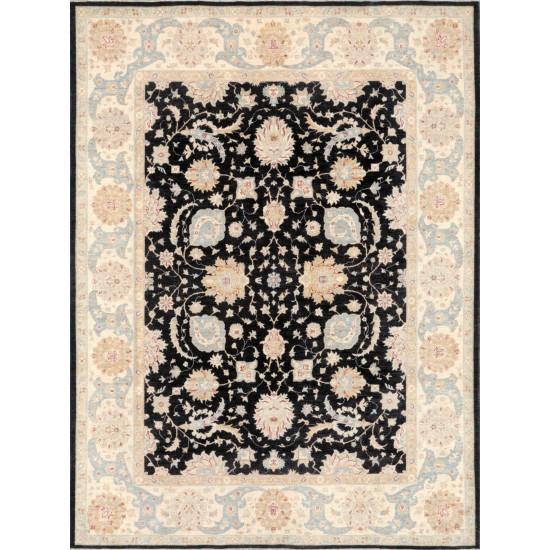 Pasargad Home Ferehan Collection Hand-Knotted Wool Area Rug- 9' 9" X 12' 10"