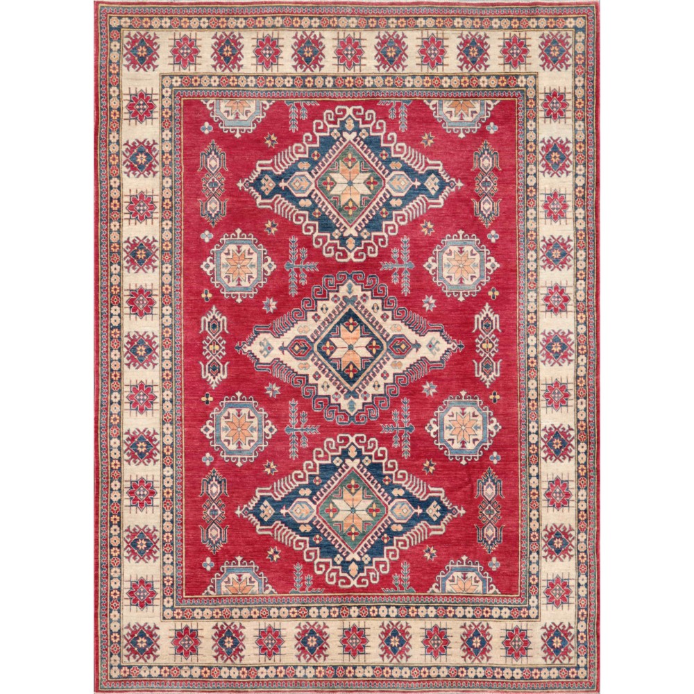 Pasargad Home Kazak Collection Hand-Knotted Wool Area Rug- 9' 11" X 13' 6"