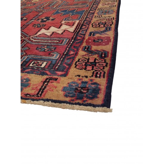 Pasargad Home Vintage N.w. Collection Rust Wool Area Rug- 3' 0" X 10' 3"