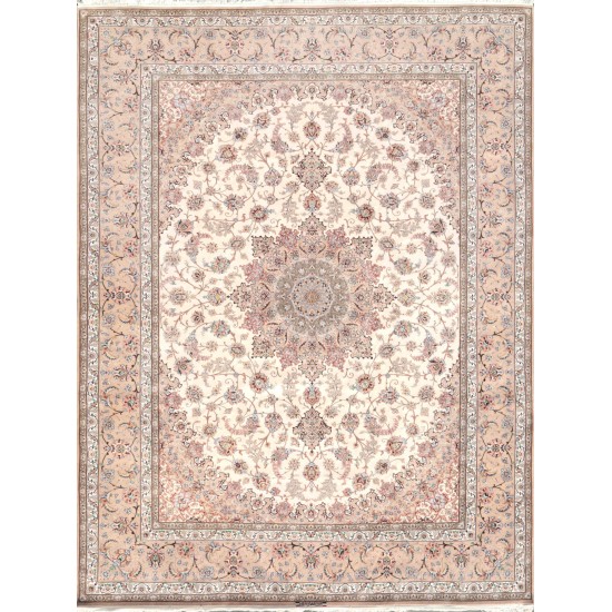 Pasargad Home Isfahan Collection Hand-Knotted Wool Area Rug- 10' 0" X 13' 6"