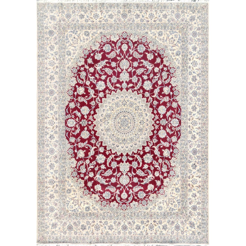 Pasargad Home Nain Collection Hand-Knotted Wool Area Rug- 10' 0" X 13' 9"