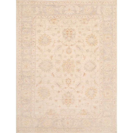 Pasargad Home Oushak Collection Hand-Knotted Wool Area Rug- 9' 4" X 12' 3"