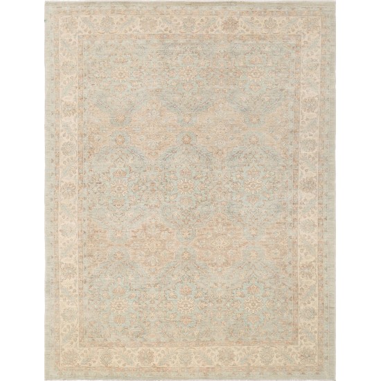 Pasargad Home Ferehan Collection Hand-Knotted Wool Area Rug- 9' 0" X 12' 0"